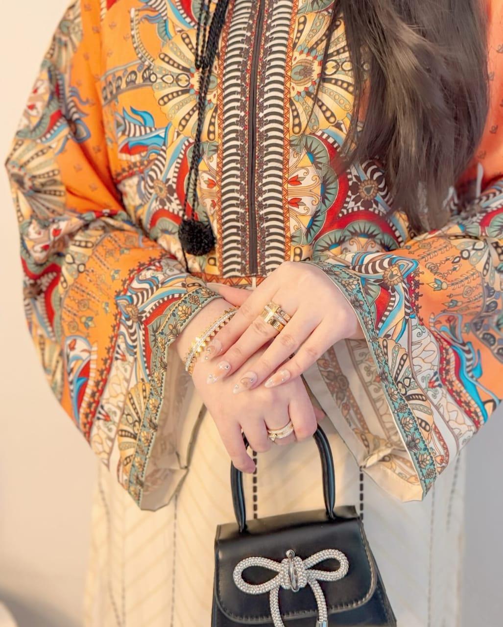 Stylish Women's Stitched Co-Ord Set in Multicolor Printed Swiss Lawn - 2 Pcs