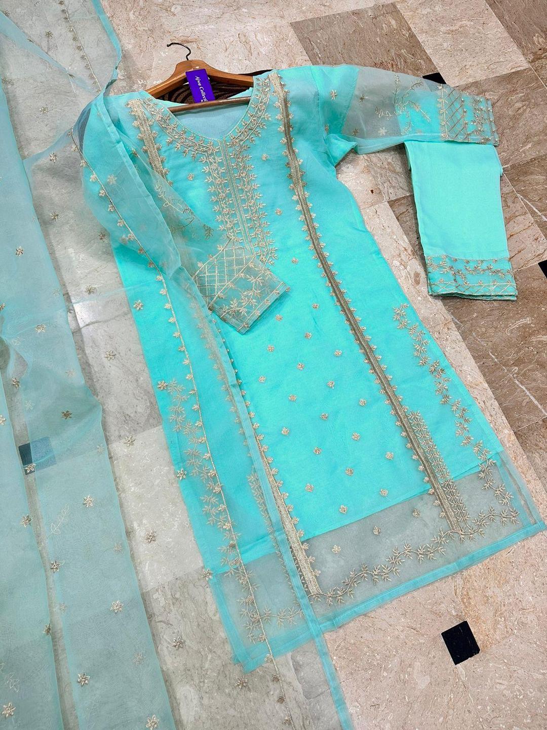 Festive Wear 3 Pcs Stitched Embroidered Suit for Women – Complete Set