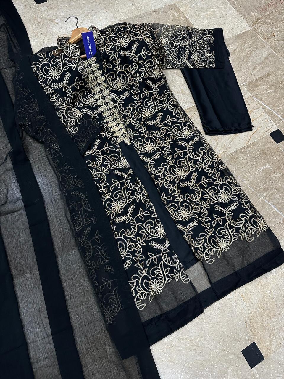 Embroidered Lawn Women’s Stitched Suit – 4 Pcs