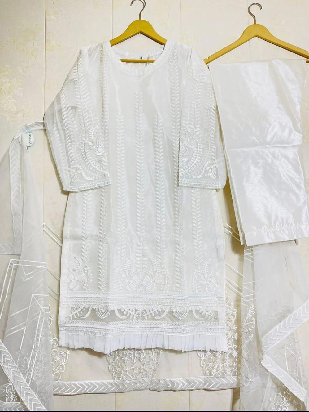 Elegant Designer 3 Pcs Women's Stitched Embroidered Suit – Formal Collection