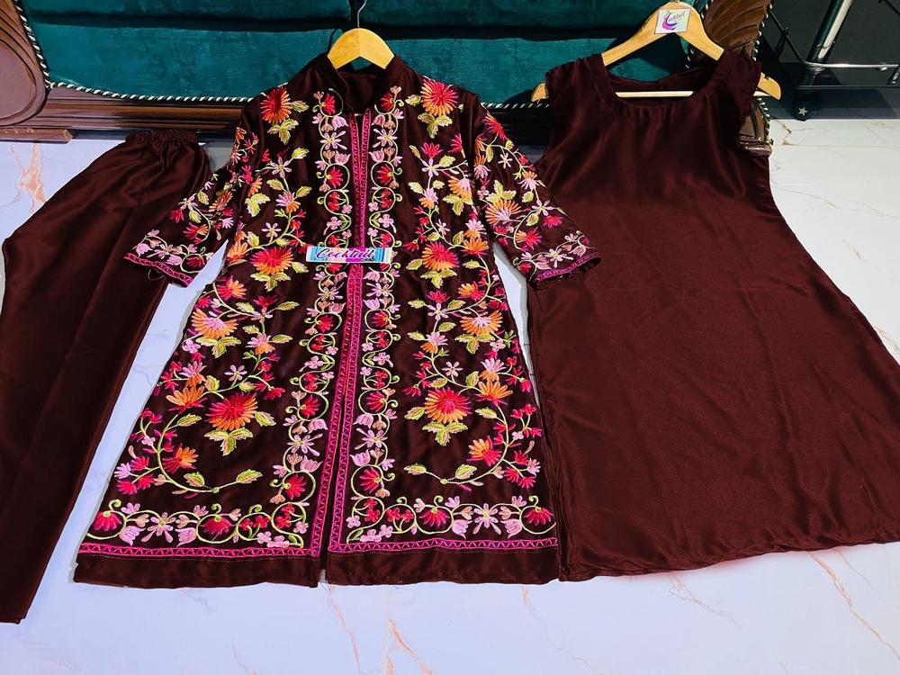 Classic 3 Pcs Women's Stitched Embroidered Suit – Designer Collection