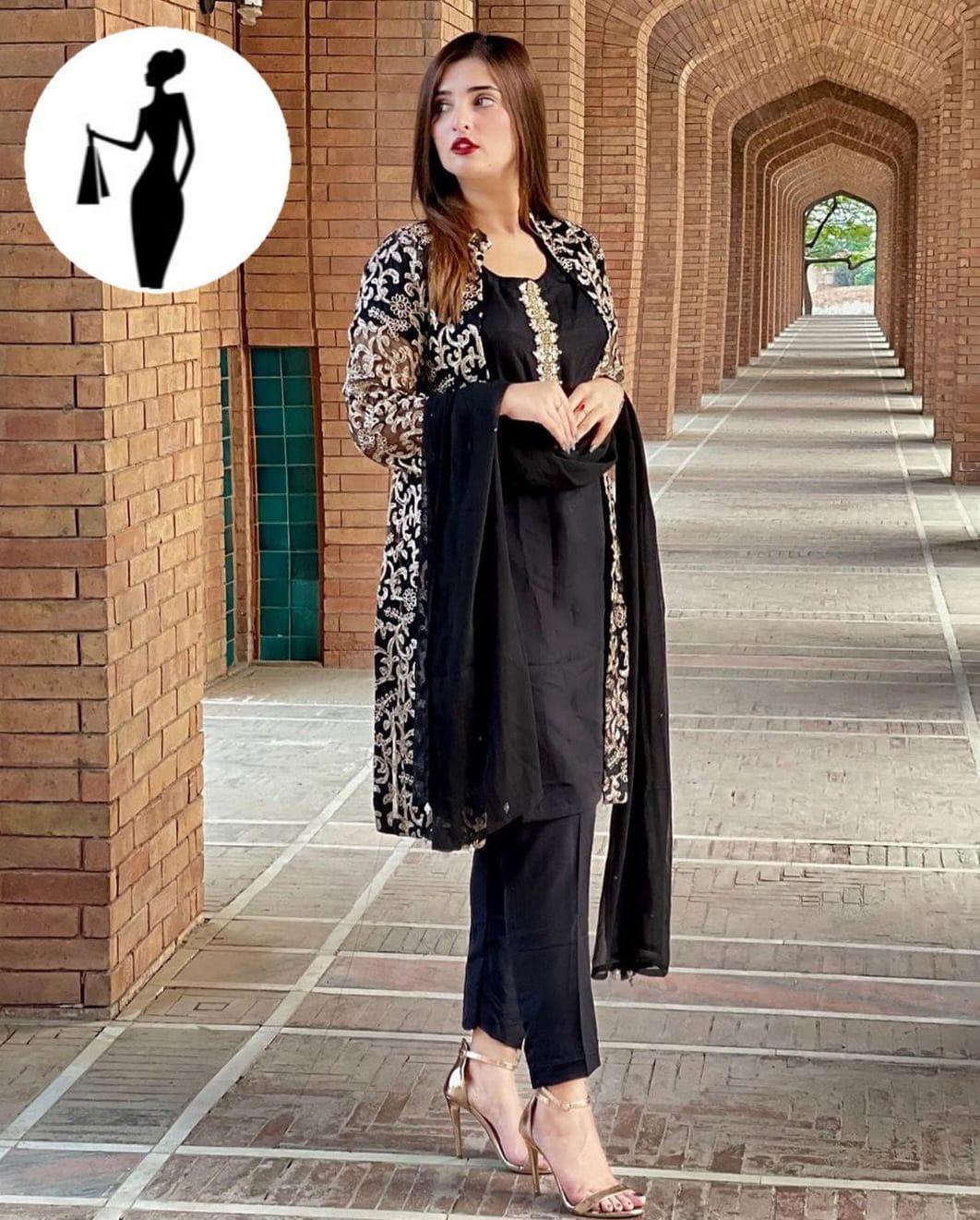 Embroidered Lawn Women’s Stitched Suit – 4 Pcs