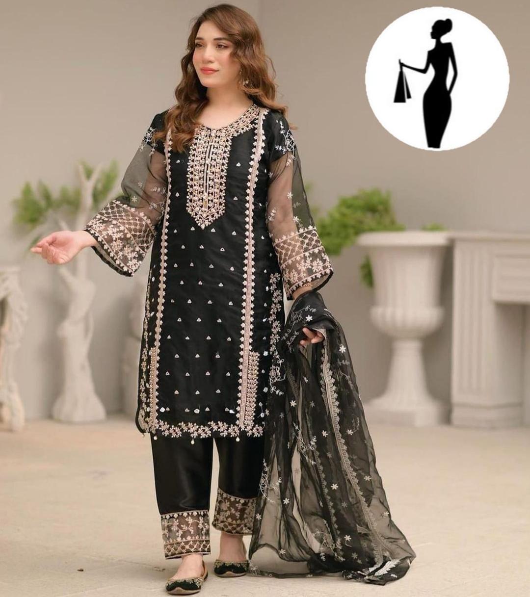 Exclusive 3 Pcs Stitched Embroidered Suit for Women – Elegant Look