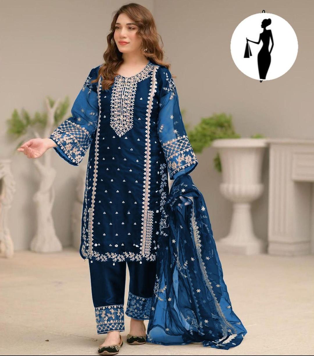 Trendy 3 Pcs Women's Stitched Embroidered Suit – Ready to Wear