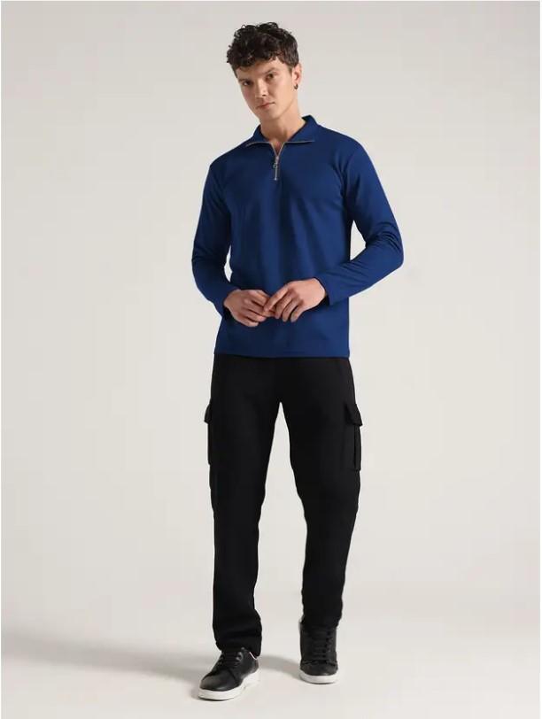 Men’s Blue Half-Zip Long Sleeve Track Suit