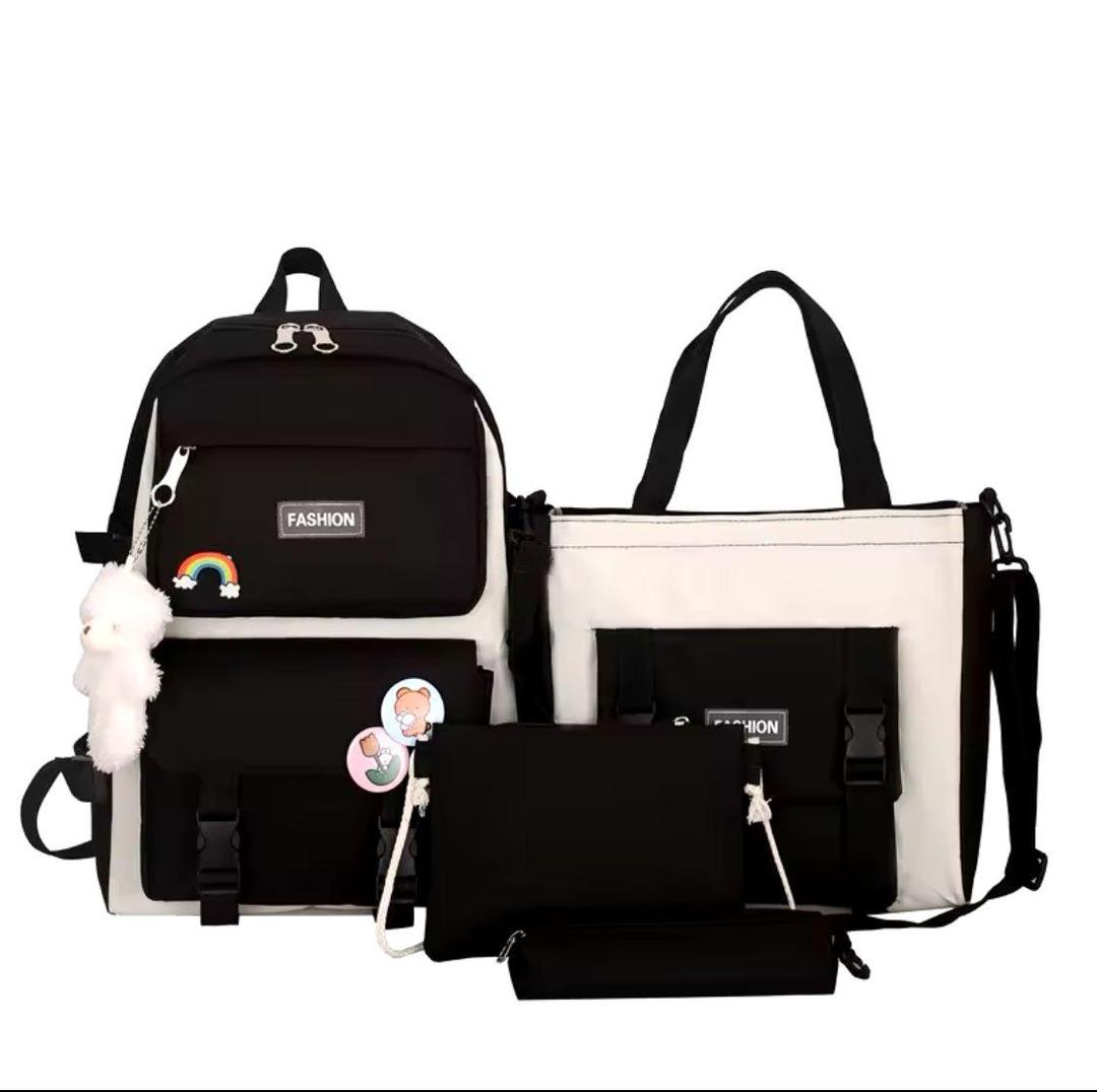 Multipurpose Backpack – Durable Nylon Plain School, College & Travel Bag